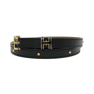 Hermes Belt Pop H Courte 15 85 cm Black Gold Hardware